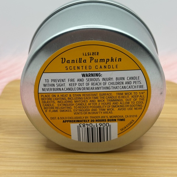 Trader Joe’s vanilla pumpkin scented candle - Picture 2 of 3